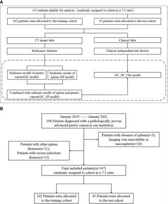 Are radiomic spleen features useful for assessing the differentiation status of advanced gastric cancer?